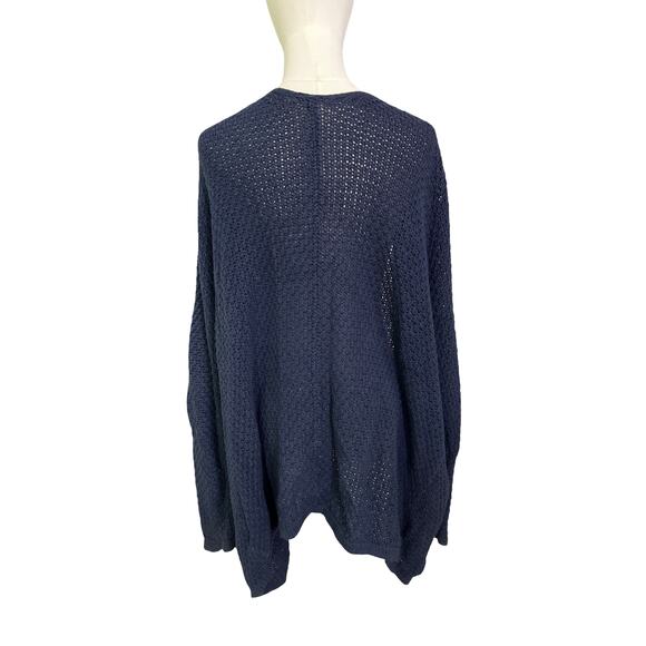 Brandy Melville Navy Open Knit Cardigan One Size - Picture 5 of 6